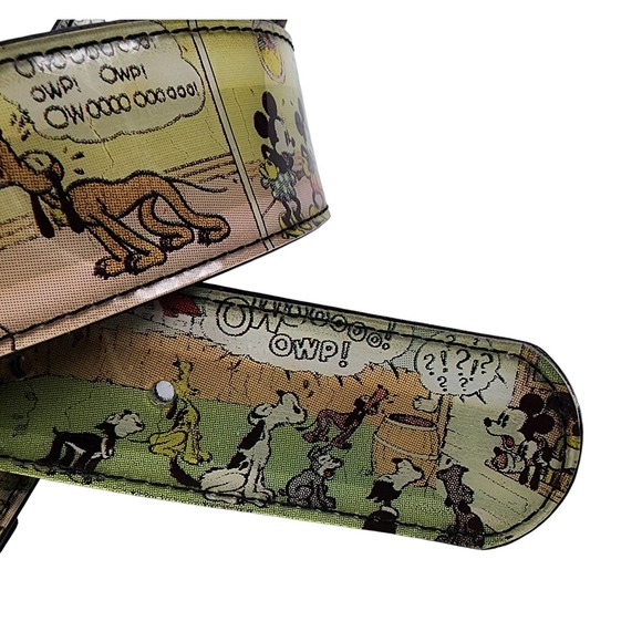 Disney Vintage Mickey Mouse Cartoon Clear Plastic Belt Detachable Belt Large - Picture 5 of 9